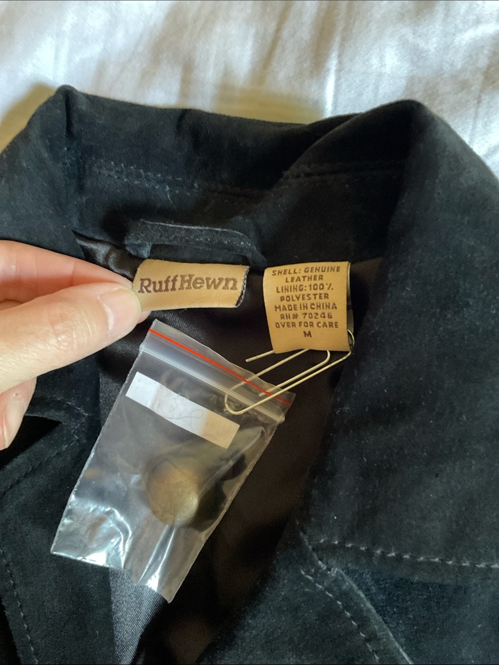 Black Suede Belted Jacket - Picture 2 of 2